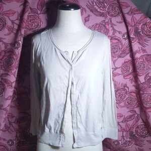 Cream T-shirt Cardigian